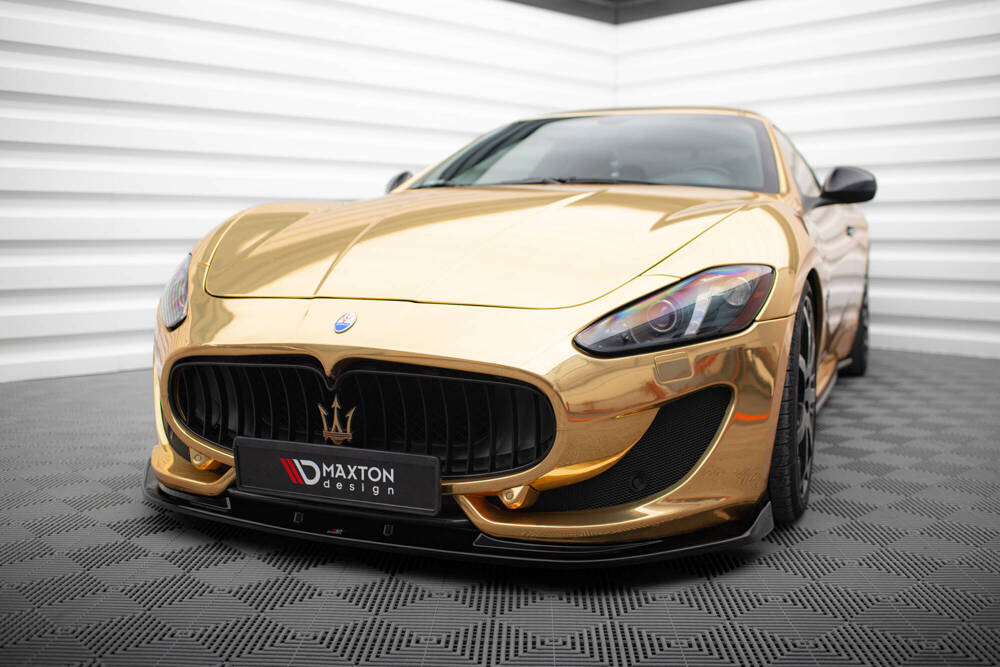 Voorspoiler V.1 Maserati Granturismo FL Maxton Glans Zwart