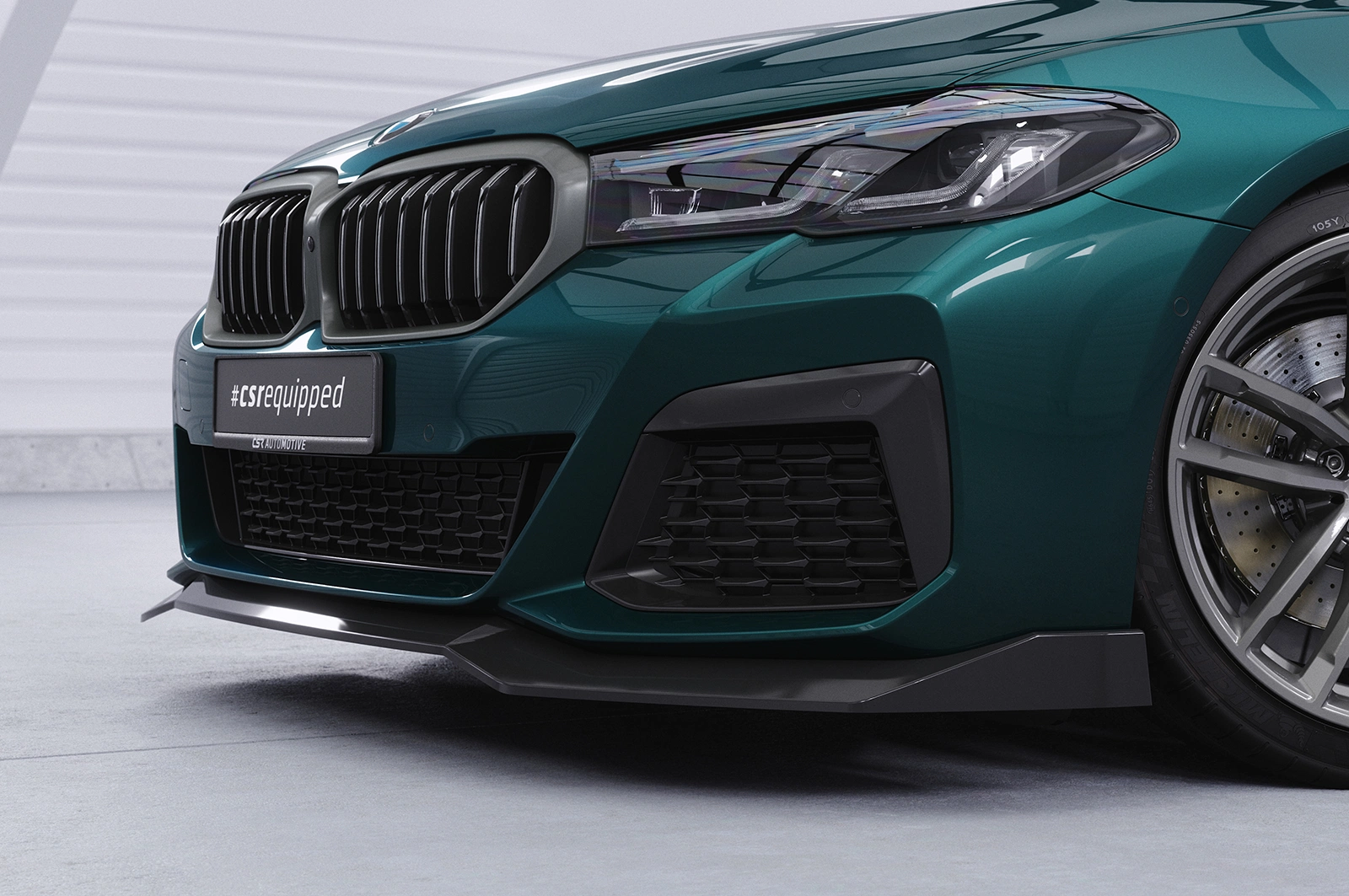 Voorspoiler BMW 5er G30/G31 M-Paket LCI Glans Zwart – CSR Design (07/2020-)