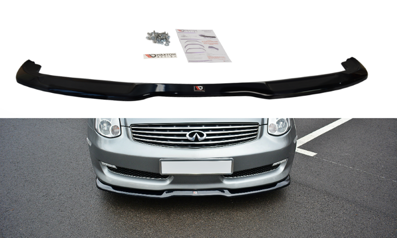 Voorspoiler Infiniti G35 Coupe V.1 Glanzend Zwart