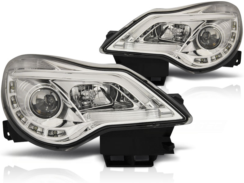 Headlights Opel Corsa D 11- clear chome