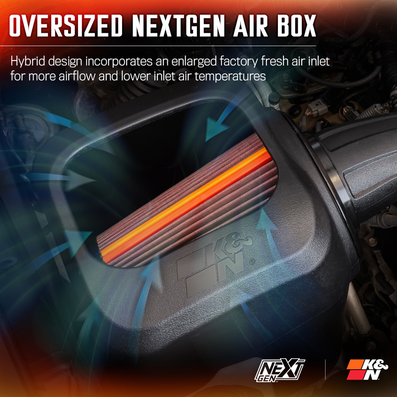 K&N NextGen Cold Air intake  Toyota Tacoma 3.5L V6 2016-2023 (50-9039)