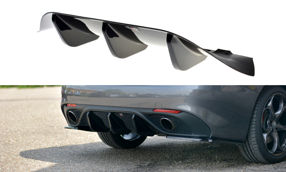 Diffuser Alfa Romeo Giulia Veloce Maxton Glans Zwart