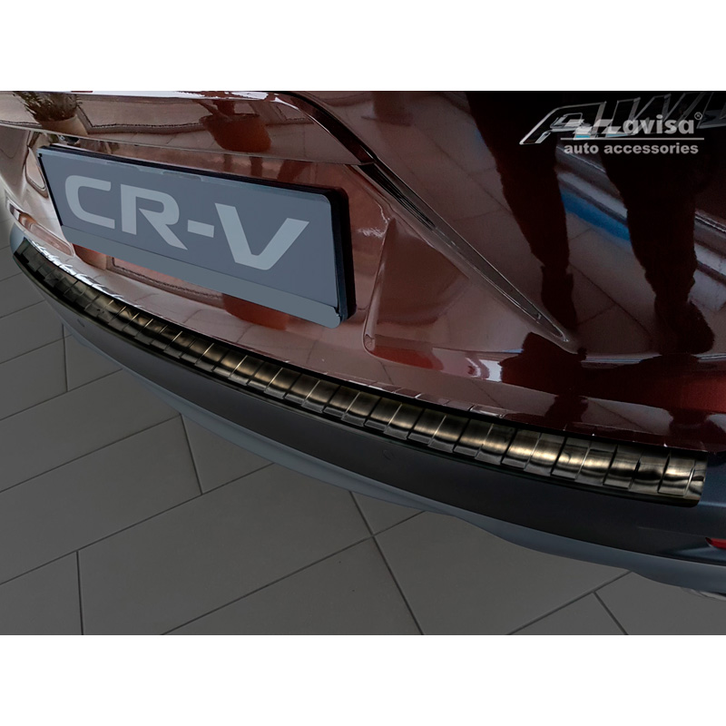 Zwart RVS Achterbumperprotector  Honda CR-V (CW) 2018-2023 'Ribs'