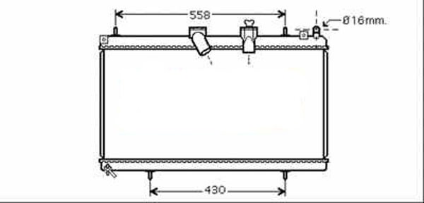 Radiator C5/C6/P407 04->> 380x705 2.2 HDI +/-AC