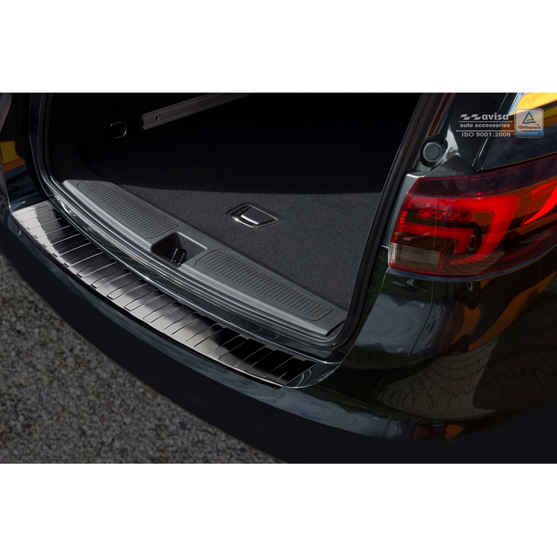 Zwart RVS Achterbumperprotector Opel Astra K Sportstourer 2016-