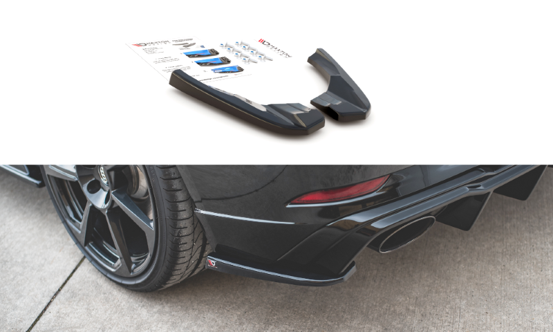 Achterzijde Spoiler V.2 Audi RS3 8V Sportback Facelift Glanzend Zwart
