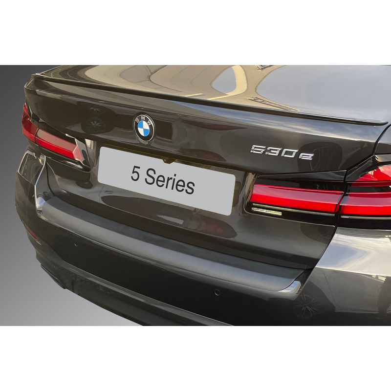 ABS Achterbumper beschermlijst  BMW 5-Serie G30 Sedan 'M' Sport Facelift 2020- Zwart