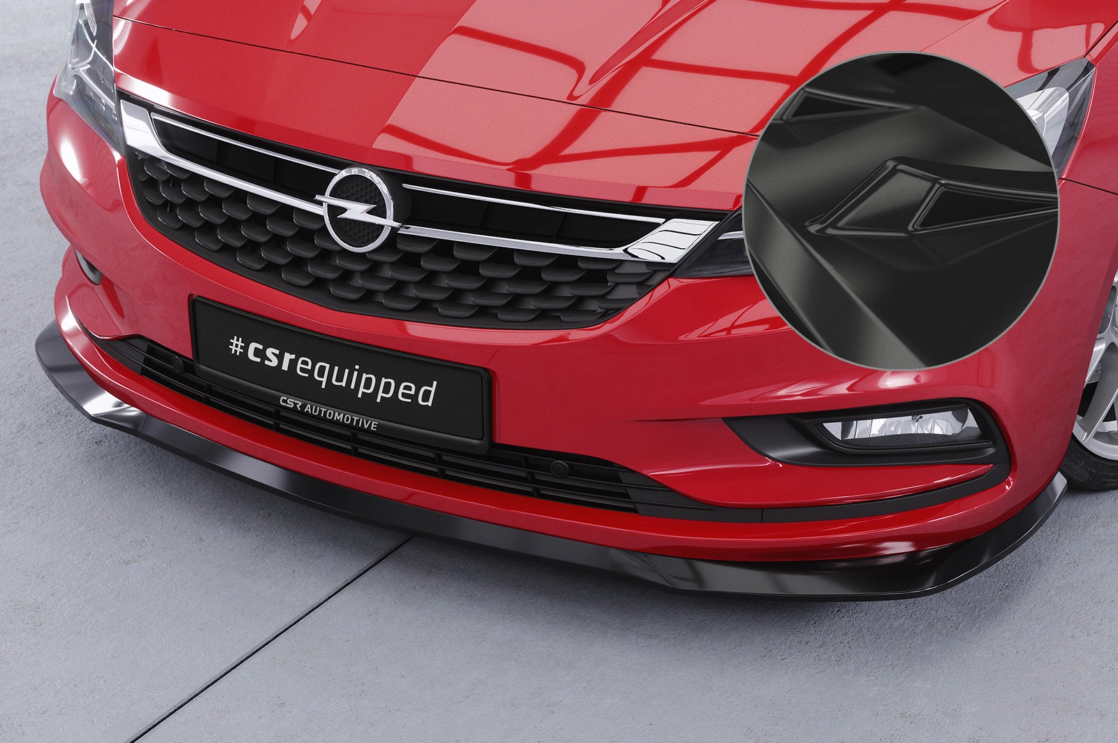 Voorspoiler Opel Astra K Glans Zwart – 2015–2019
