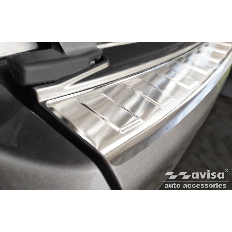 RVS Achterbumperprotector  Mitsubishi Outlander II 2006-2012 / Peugeot 4007 2007-2012 / Citroën C-Crosser 2007-2012 'Ribs'