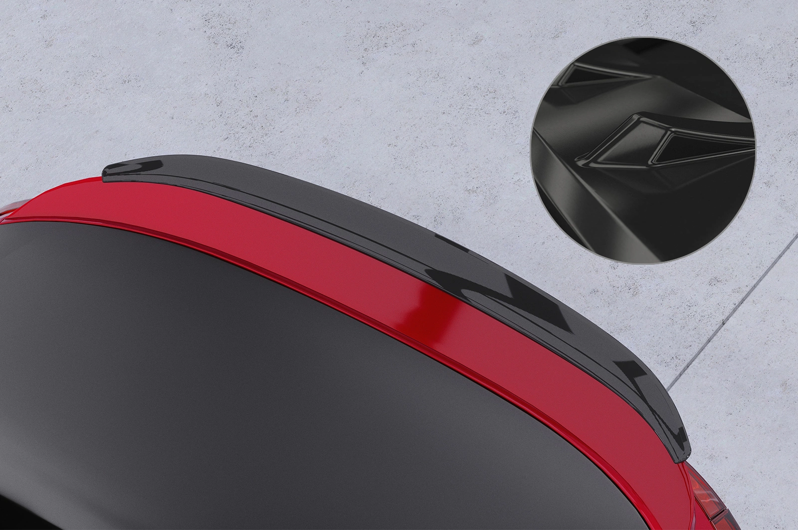 Achterspoiler VW T-Roc (Typ A1) Cabrio Glans Zwart – CSR Automotive – vanaf 08/2019