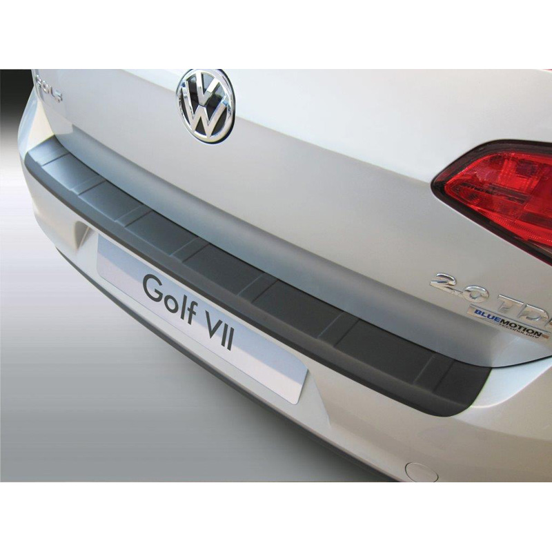 ABS Achterbumper beschermlijst  Volkswagen Golf VII 3/5 deurs 2013-2019 'Ribbed' Zwart