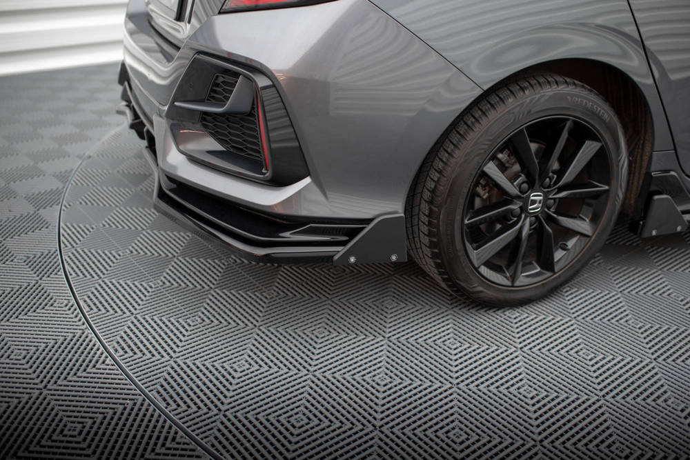 Diffuser met Canards Honda Civic Sport 2020 - 2023 Maxton Glans Zwart