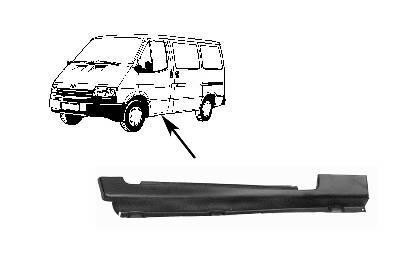 dorpel, lang, rechts, 09/1991-Ford Transit, 1994-2000