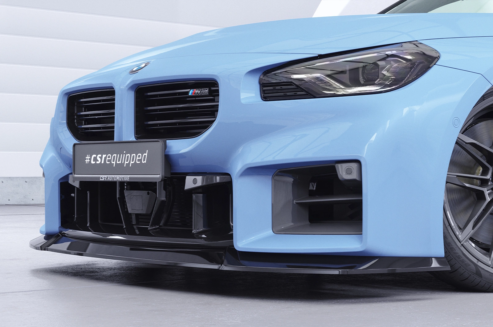 Voorspoiler BMW M2 G87 glans zwart