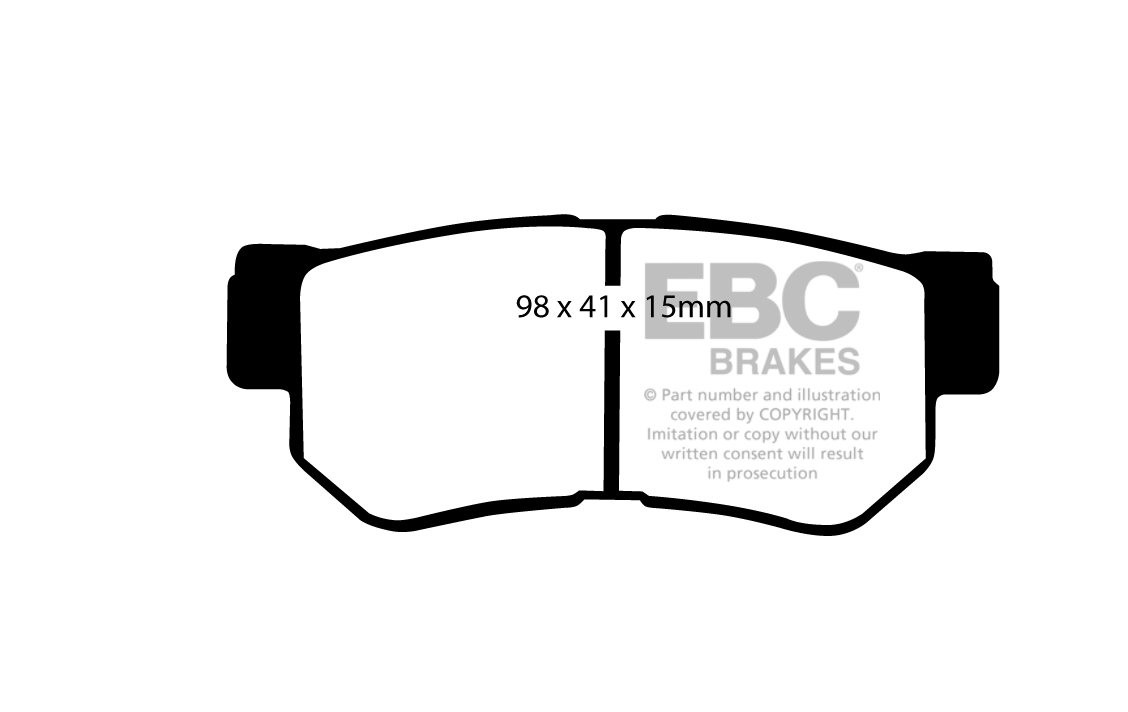 EBC Brakes HYUNDAI XG 30 3.0 2000-2003 Remblokken achterzijde gr