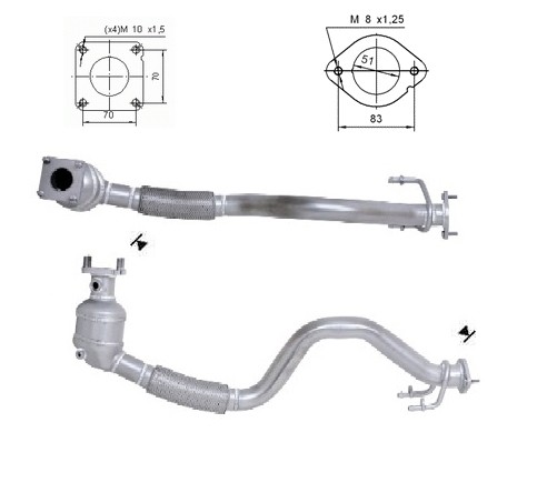VW GOLF V 1.6i 16V FSI 1598 cc 85 Kw / 116 cv BLF Magnaflow CAT