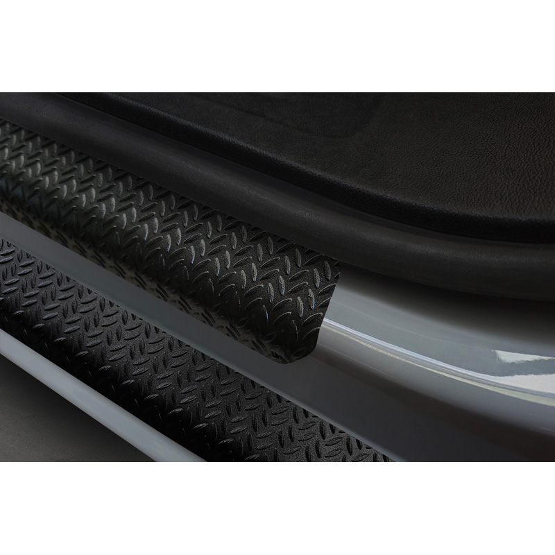 Aluminium bovenste Instaplijsten 'Riffled Plate'  Ford Transit Custom (V710) & Tourneo Custom (V710) 2023- - 2-delig - Zwart
