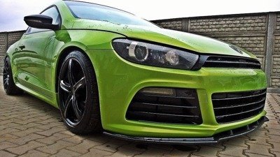 Voorspoiler V.1 Volkswagen Scirocco R Maxton Glans Zwart