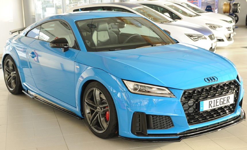 Voorspoiler Audi TT 8S/8J S-line Rieger glans zwart