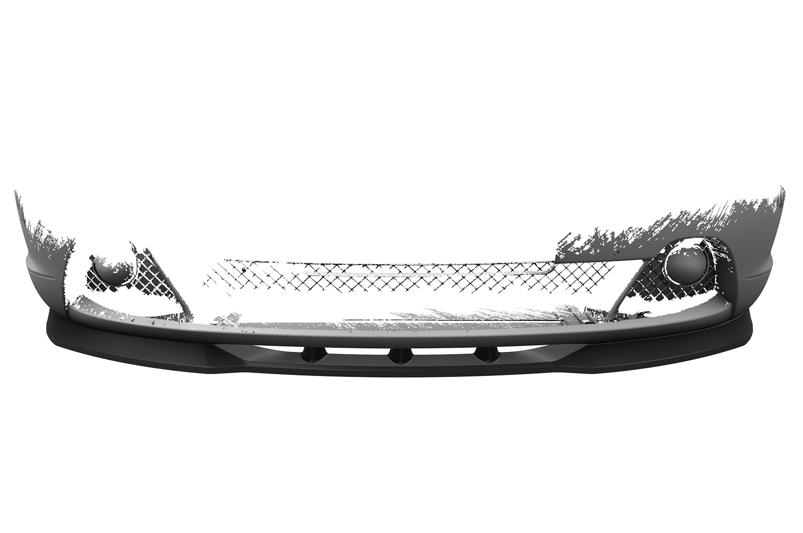 Voorspoiler BMW 3er E46 Coupé / Cabrio Glans Zwart – 03/2003–09/2006