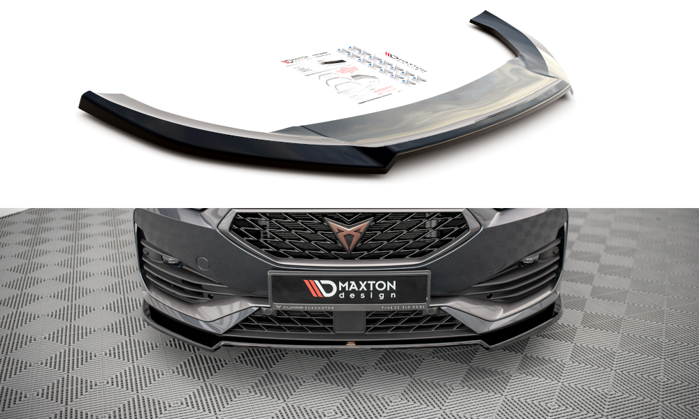 Voorspoiler V.2 Seat Leon Cupra Maxton Glans Zwart