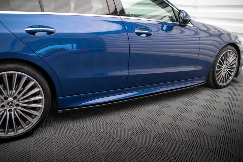 Zijskirts Mercedes C Klasse AMG Pakket / C43 AMG W206 Maxton Glans Zwart