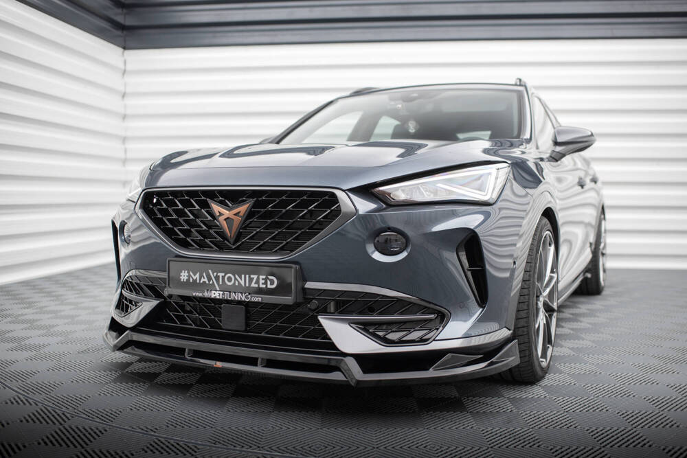 Voorspoiler V.4 Cupra Formentor Maxton Glans Zwart