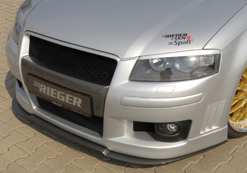 Spoilerzwaard Carbon-Look voor Voorbumper Audi A3 8P versie Rieg