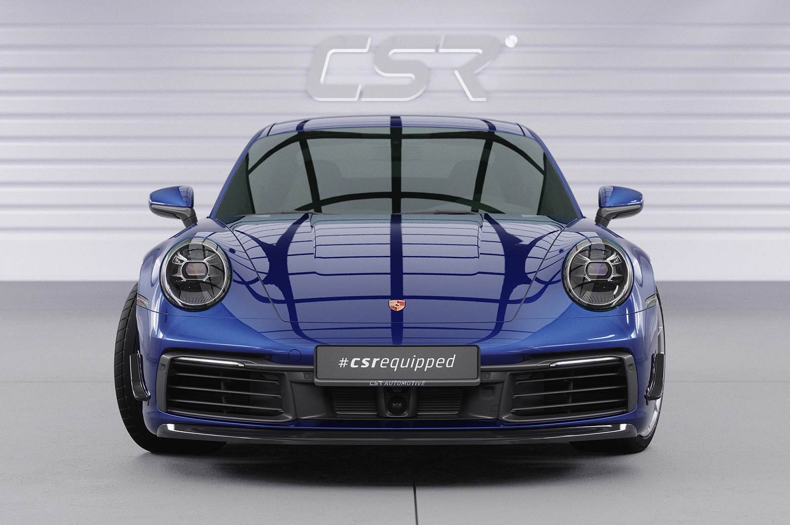 Voorspoiler Porsche 911/992 glans zwart – 2019–05/2024
