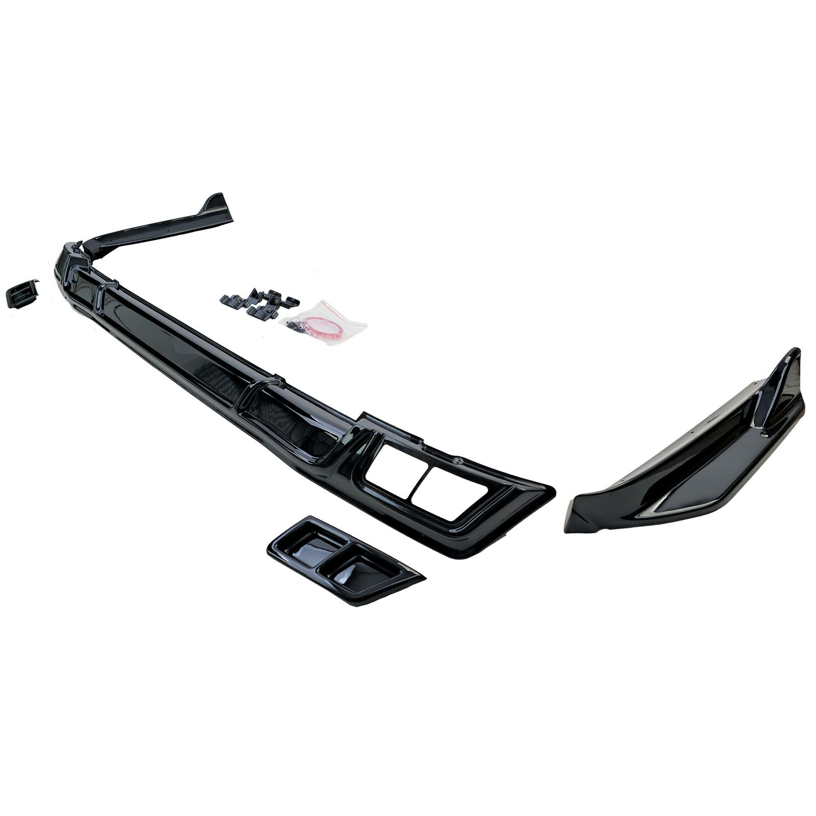 Achterbumper Diffusor Ford Tourneo Transit Custom 2023- Glanzend zwart