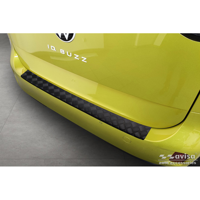 Matzwart Aluminium Achterbumperprotector  Volkswagen ID. Buzz + Cargo 2022- 'Riffled Plate'