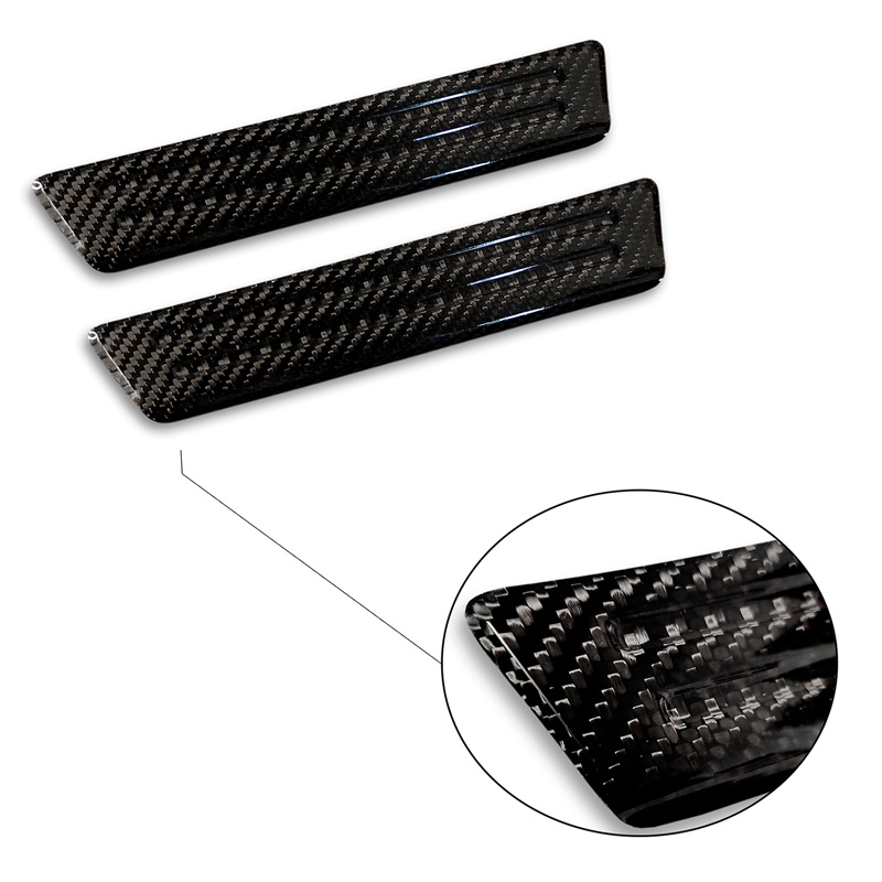 3D Zwart Carbon Instaplijsten  Volkswagen Tiguan II 2016-2024/Arteon 2017- & Shooting Brake 2020-/Passat Sedan&Variant 2014-/Golf Sportsvan 2014- incl. Facelifts - 2-Delig - (achterdeuren)
