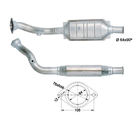 Peugeot 405 1.8i 8V 1762 cc 74 Kw / 100 cv XU7JP Magnaflow CAT B