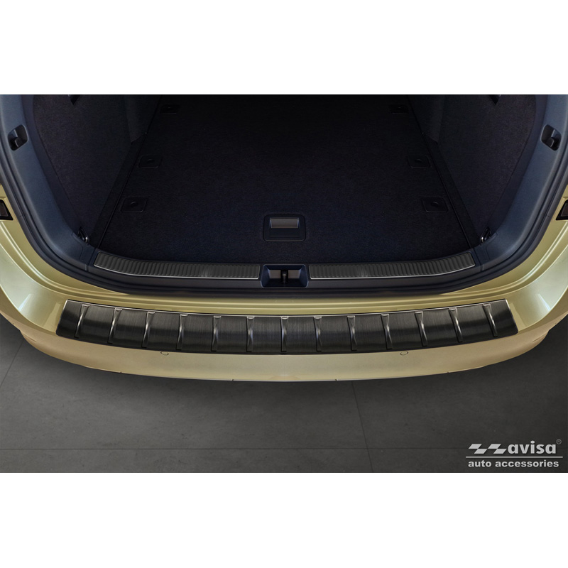 Zwart RVS Achterbumperprotector  Skoda Superb IV Combi 2023- 'Ribs'