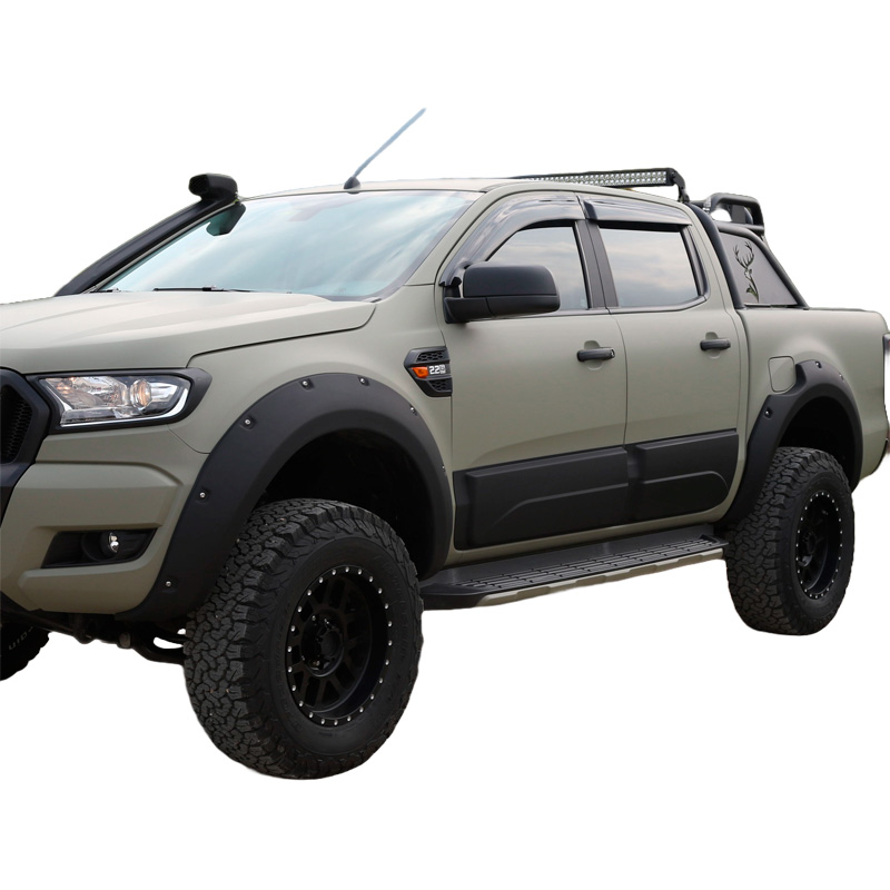 Deurpanelen  Ford Ranger T6/T7/T8 2012-2022 - Matzwart