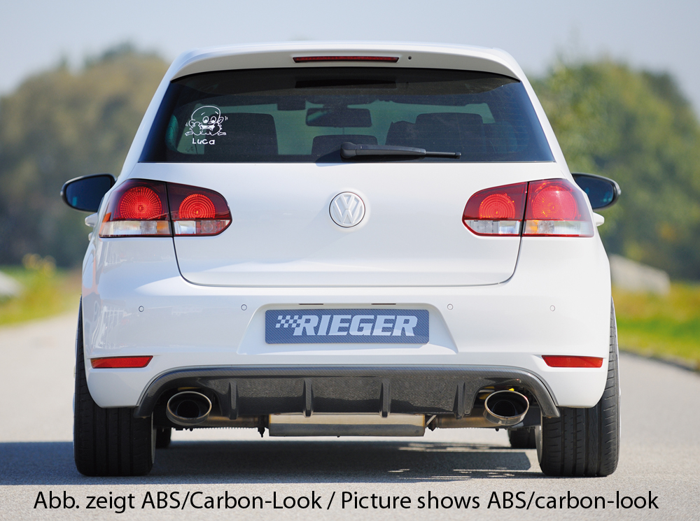 Diffuser Volkswagen Golf 6 GTI GTD Rieger Mat Zwart