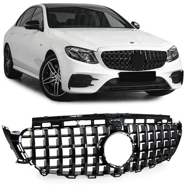 Grill Mercedes Benz E-Class W213 S213 C238 (2016+) Zwart met 360 Camera