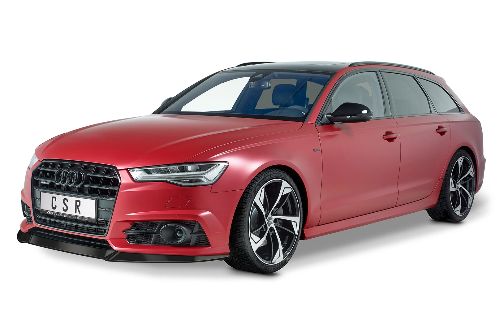 Voorspoiler Audi A6 C7 4G S-Line / S6 C7 4G Glans Zwart – 10/2014–2018