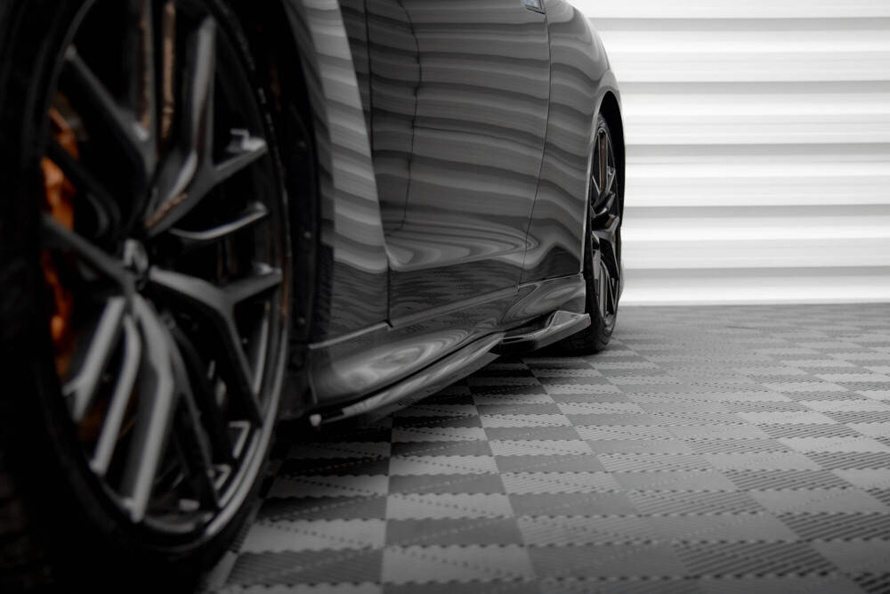 Zijskirts Nissan GTR R35 17-22 Maxton Glans Zwart