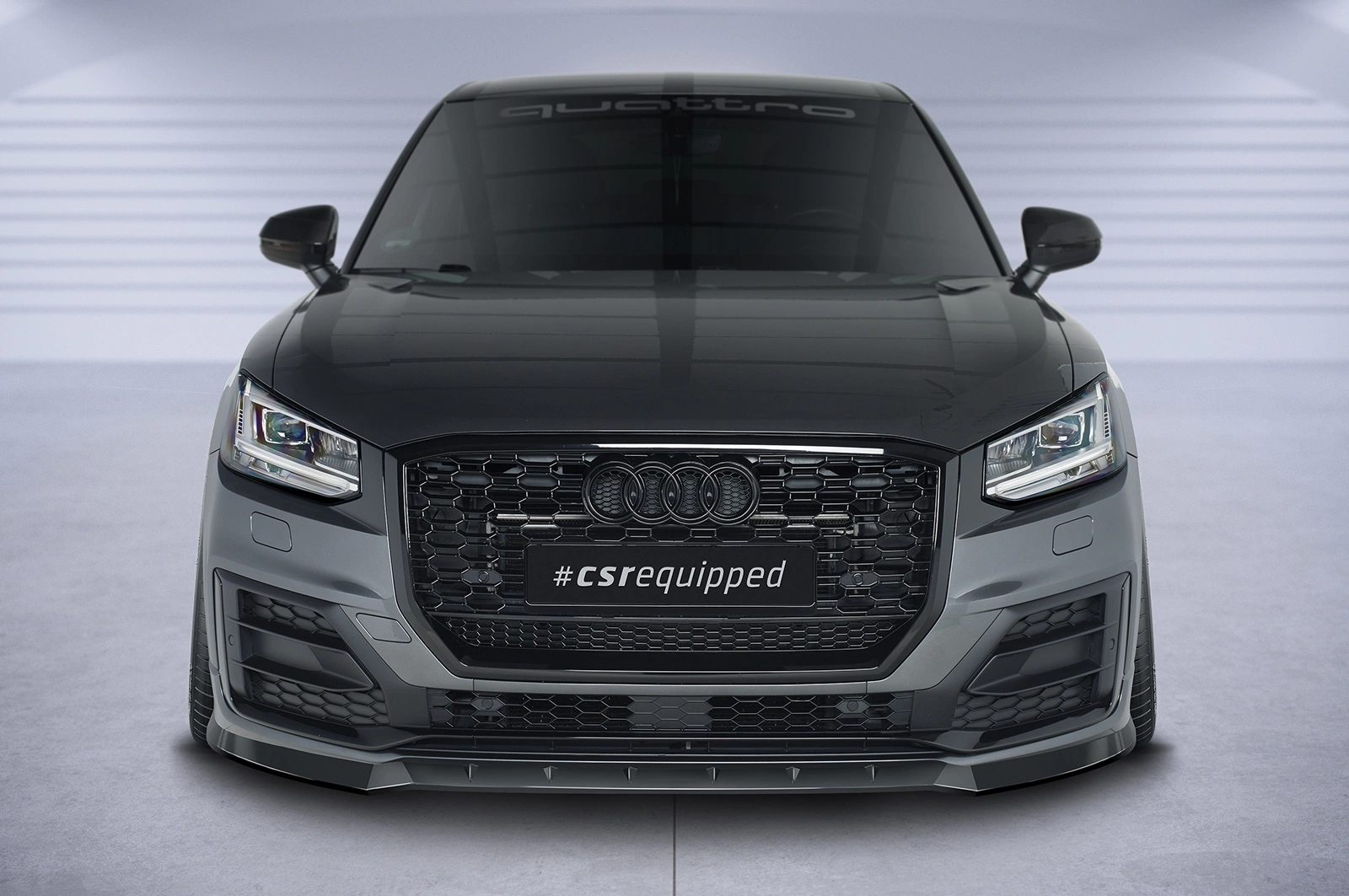 Voorspoiler Audi Q2 (Typ GA) S-Line glans zwart