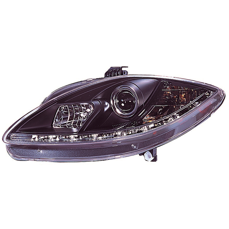 Faros Seat Leon/Altea/Toledo 05- negro con echte led dagrijl