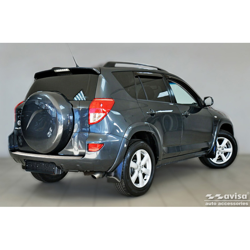 RVS Achterbumperprotector  Toyota RAV-4 FL 2008-2010 'Ribs' (alleen met reservewiel)