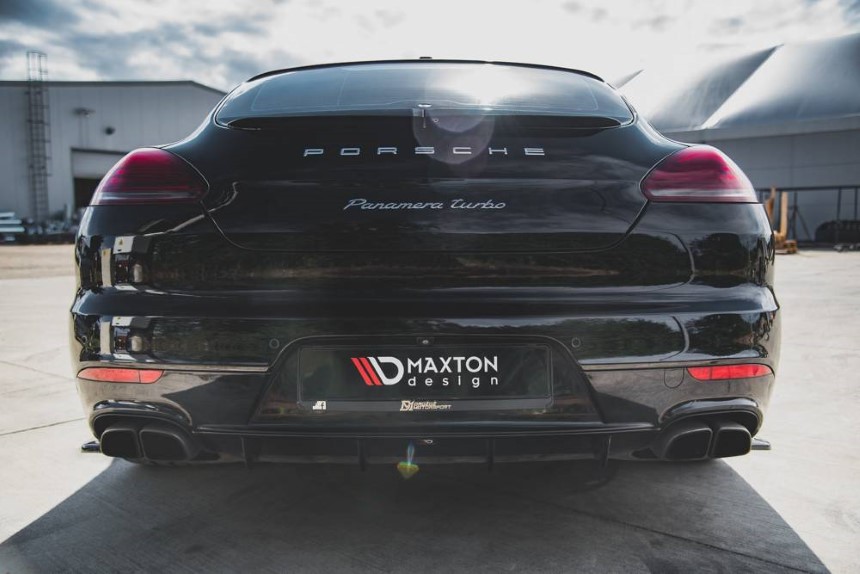 Diffuser Porsche Panamera Turbo 970 Maxton Design glans zwart