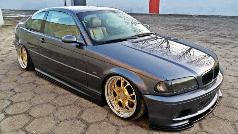 Zijskirts Diffusers BMW 3 E46 MPACK COUPE Glanzend Zwart