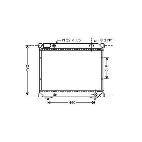 Radiator SUZUKI VITARA 94-97 437x535x36 1.9 TDI +/-AC