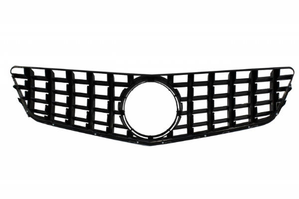 Grill Mercedes C207 W207 A207 (2009-2012) Coupe Cabrio GTR Look Glans Zwart/Chroom