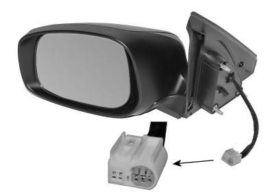 spiegel, elektr verstelb, verwarmd, links Suzuki Swift, 2005-201
