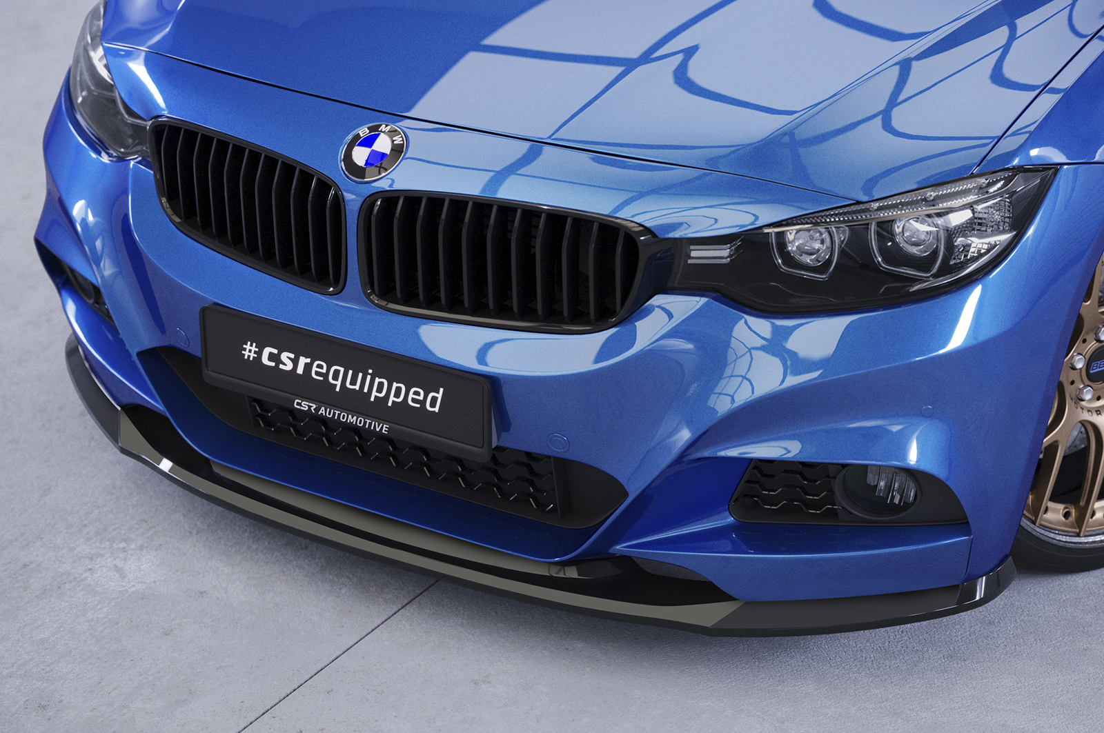 Voorspoiler BMW 3 Serie F34 GT CSR Glans Zwart