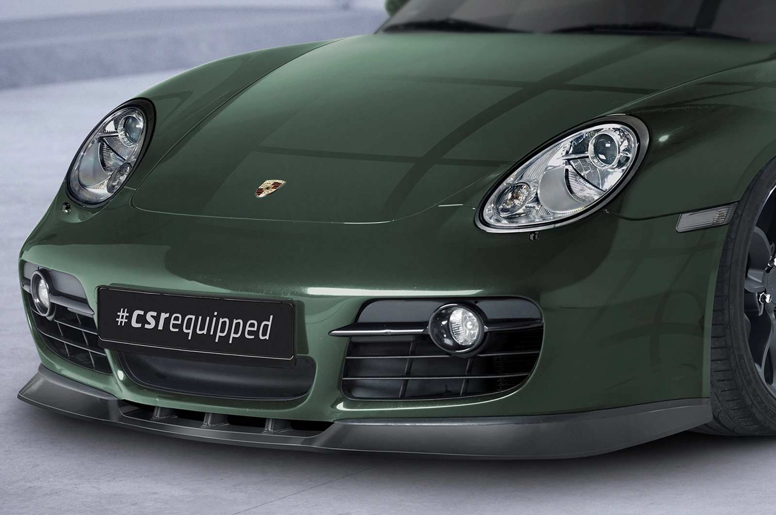 Voorspoiler Porsche 987c Cayman 2005-2009 (voor Facelift) Glans Zwart – CSR