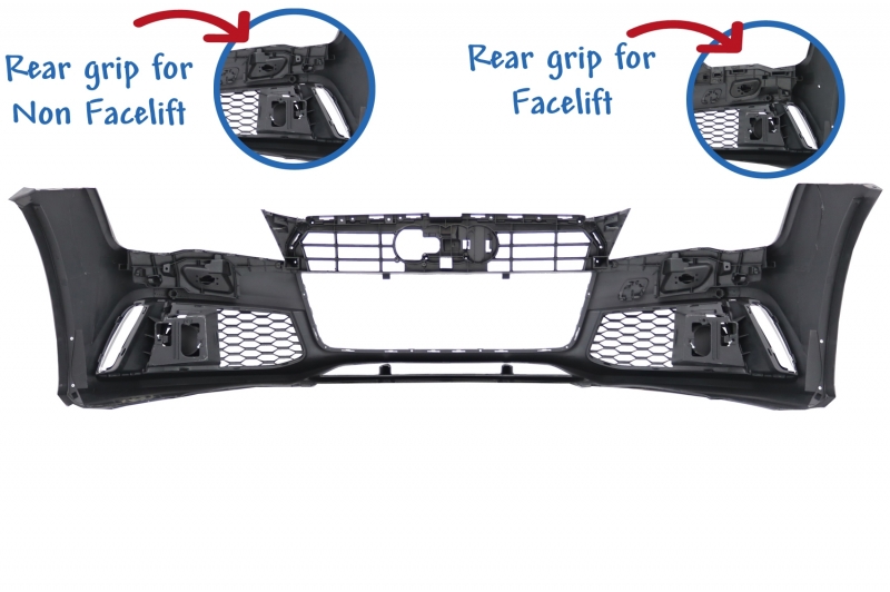 Voorbumper Audi A7 RS7 15-19 Look incl. grillen